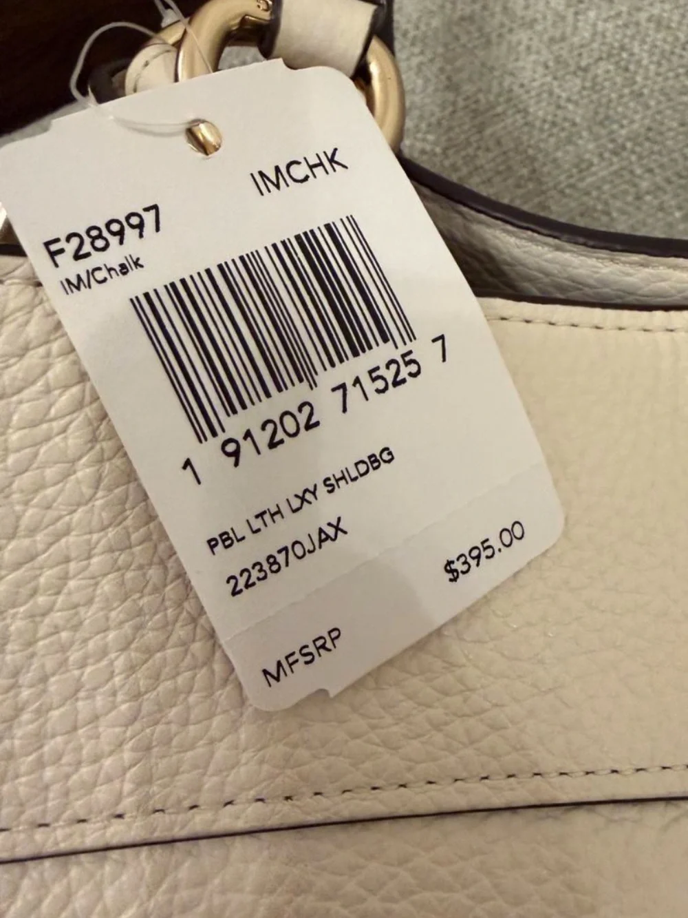 Coach Lexy Pebble Leather Shoulder Bag with Gold-Tone Hardware